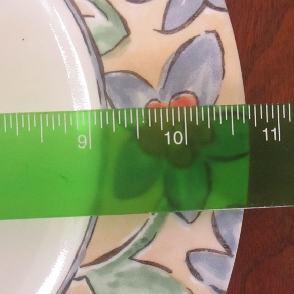 Corelle Watercolors Dinner Plate 10 3/4 inch floral pattern trim 8 available - Picture 4 of 4